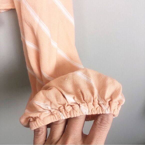 FREE PEOPLE | Samifran Petal Combo Ruffle Long Sleeve Top Women’s Size Large - Picture 8 of 14